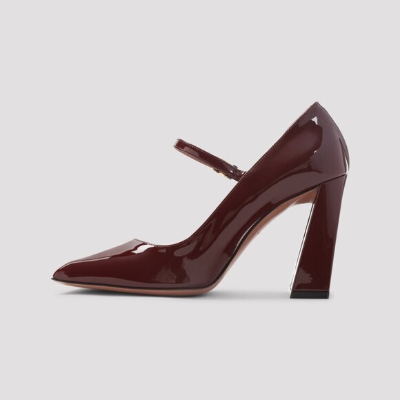 Amina Muaddi High-Heeled Pumps With Patent Leather Finish - NWT - Picture 4 of 5